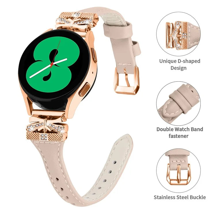 Rose Gold Buckle Band for Huami Amazfit Cheetah Pro 20mm Genuine Cowhide Leather Watch Strap