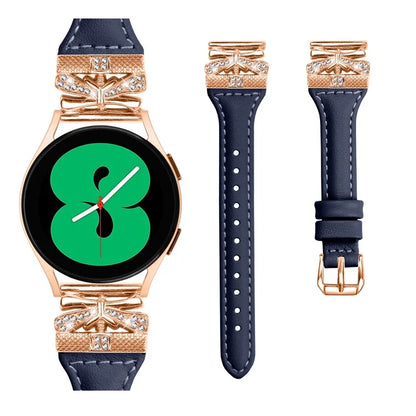 Rose Gold Buckle Band for Huami Amazfit Cheetah Pro 20mm Genuine Cowhide Leather Watch Strap
