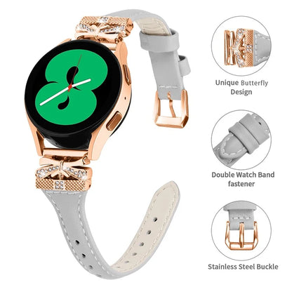 Rose Gold Buckle Band for Huami Amazfit Cheetah Pro 20mm Genuine Cowhide Leather Watch Strap