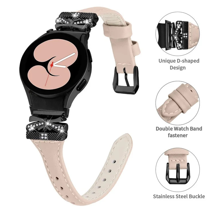 Black Buckle Band for Samsung Galaxy Watch6 44mm / Watch6 Classic 43mm / 47mm Adjustable Watch Strap
