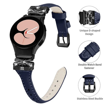 Black Buckle Band for Samsung Galaxy Watch6 44mm / Watch6 Classic 43mm / 47mm Adjustable Watch Strap