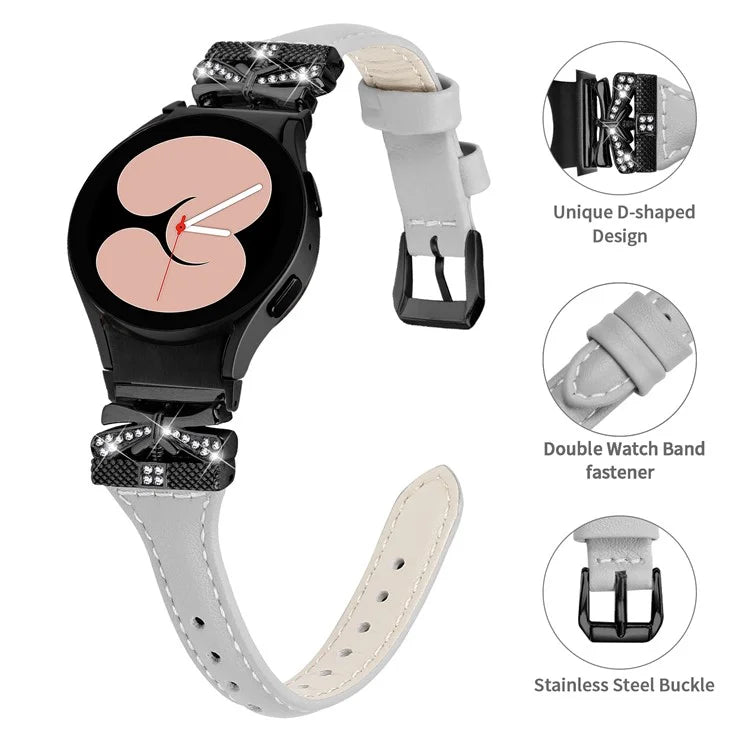 Black Buckle Band for Samsung Galaxy Watch6 44mm / Watch6 Classic 43mm / 47mm Adjustable Watch Strap