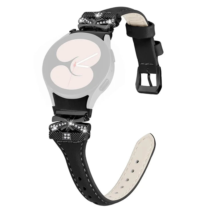 Black Buckle Band for Samsung Galaxy Watch6 44mm / Watch6 Classic 43mm / 47mm Adjustable Watch Strap