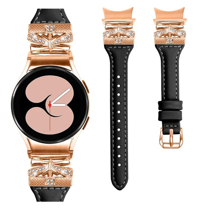 Rose Gold Buckle Strap for Samsung Galaxy Watch6 40mm / 44mm / Watch6 Classic 43mm / 47mm Watch Band