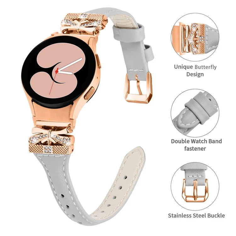 Rose Gold Buckle Strap for Samsung Galaxy Watch6 40mm / 44mm / Watch6 Classic 43mm / 47mm Watch Band