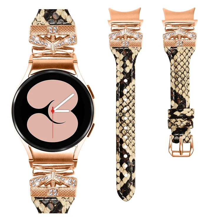 Rose Gold Buckle Strap for Samsung Galaxy Watch6 40mm / 44mm / Watch6 Classic 43mm / 47mm Watch Band