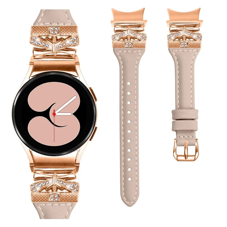 Rose Gold Buckle Strap for Samsung Galaxy Watch6 40mm / 44mm / Watch6 Classic 43mm / 47mm Watch Band