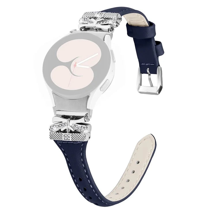 Silver Buckle Watchband for Samsung Galaxy Watch6 44mm / Watch6 Classic 43mm / 47mm Watch Strap