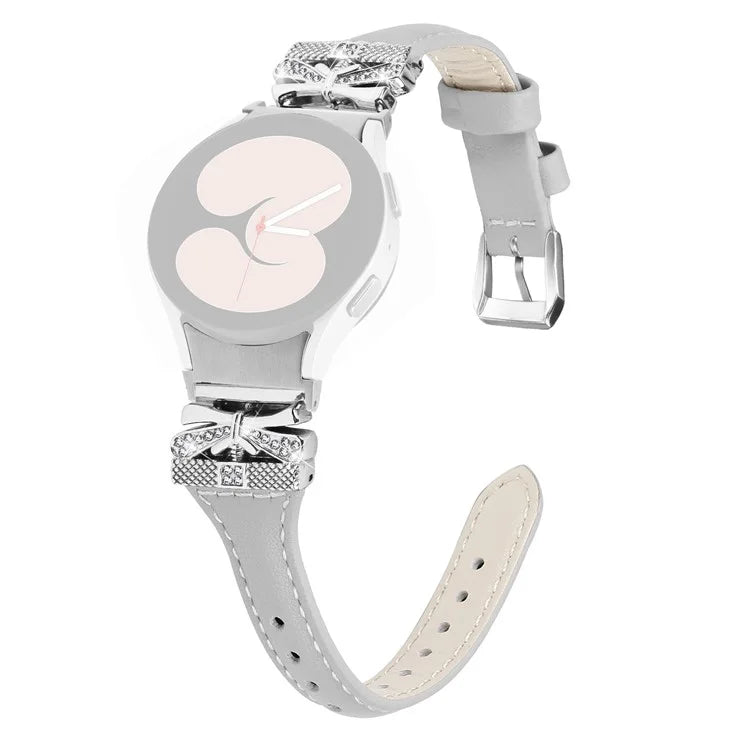 Silver Buckle Watchband for Samsung Galaxy Watch6 44mm / Watch6 Classic 43mm / 47mm Watch Strap