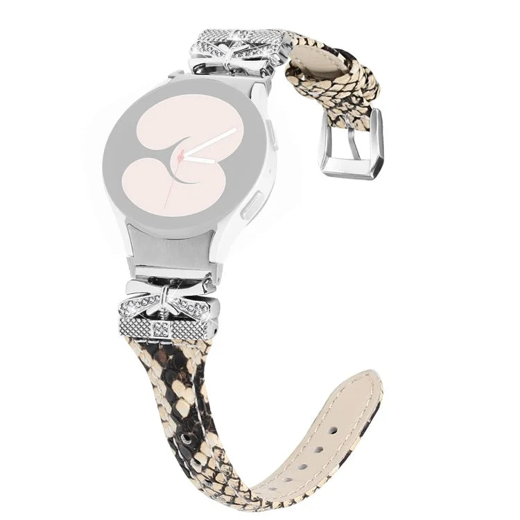 Sliver Buckle Strap for Samsung Galaxy Watch4  /  Watch5  /  Watch4 Classic  /  Watch4 Active  /  Watch5 Active Watch Band Butterfly Strap