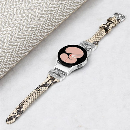 Sliver Buckle Strap for Samsung Galaxy Watch4  /  Watch5  /  Watch4 Classic  /  Watch4 Active  /  Watch5 Active Watch Band Butterfly Strap