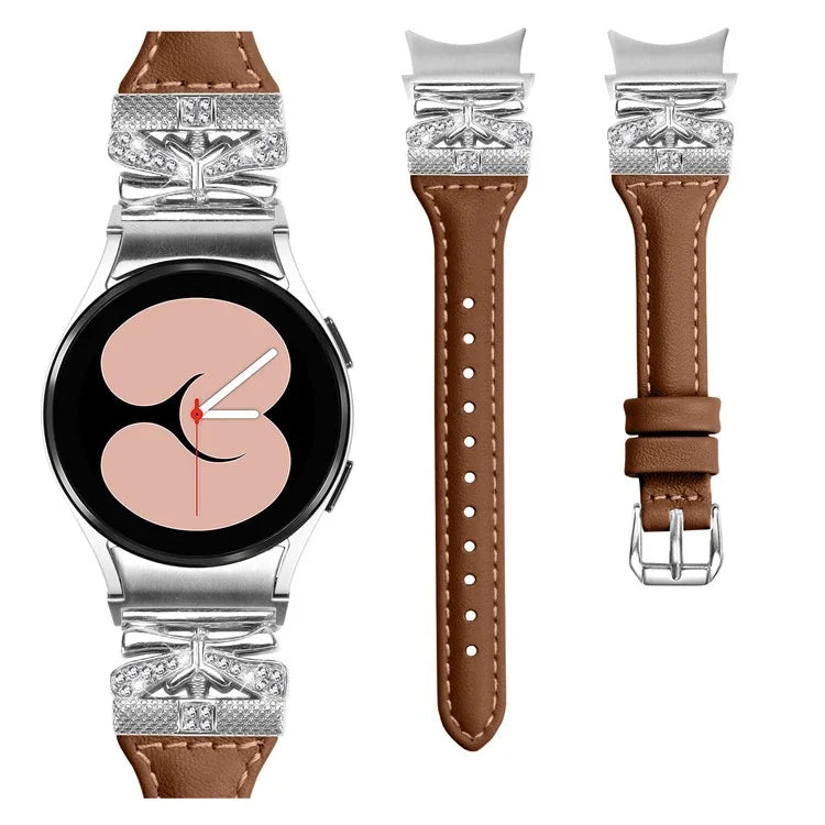 Sliver Buckle Strap for Samsung Galaxy Watch4  /  Watch5  /  Watch4 Classic  /  Watch4 Active  /  Watch5 Active Watch Band Butterfly Strap