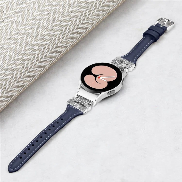 Sliver Buckle Strap for Samsung Galaxy Watch4  /  Watch5  /  Watch4 Classic  /  Watch4 Active  /  Watch5 Active Watch Band Butterfly Strap