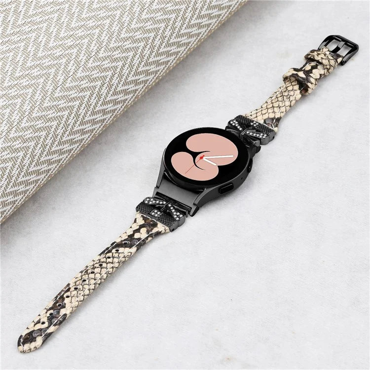 Black Buckle Strap for Samsung Galaxy Watch4  /  Watch5  /  Watch4 Classic  /  Watch4 Active  /  Watch5 Active Watchband with Butterfly Connector