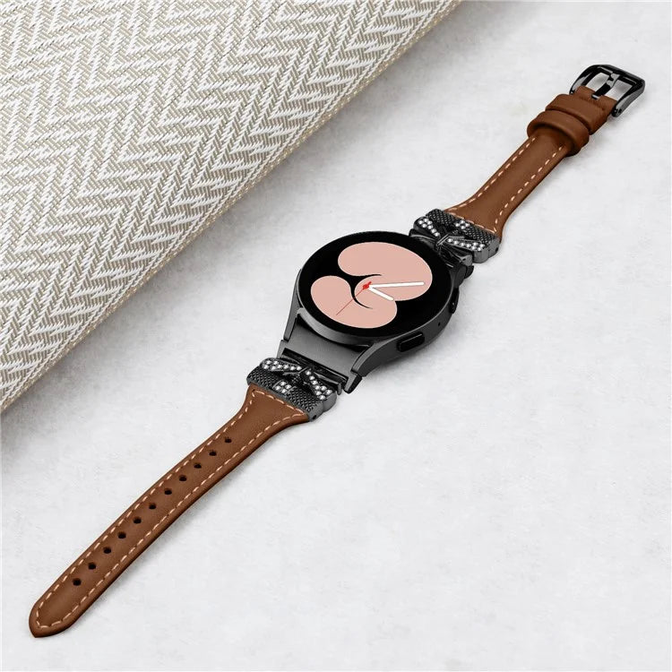Black Buckle Strap for Samsung Galaxy Watch4  /  Watch5  /  Watch4 Classic  /  Watch4 Active  /  Watch5 Active Watchband with Butterfly Connector