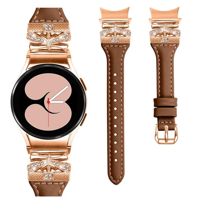 Rose Gold Buckle Strap for Samsung Galaxy Watch4  /  Watch5  /  Watch4 Classic  /  Watch4 Active  /  Watch5 Active Stylish Watchband