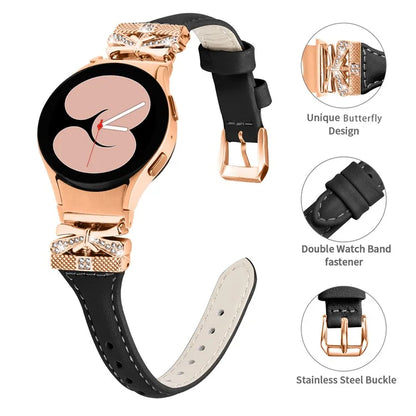 Rose Gold Buckle Strap for Samsung Galaxy Watch4  /  Watch5  /  Watch4 Classic  /  Watch4 Active  /  Watch5 Active Stylish Watchband