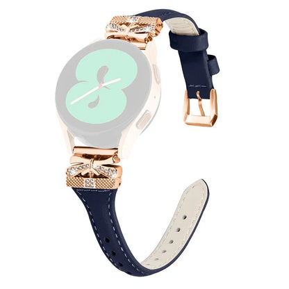 Rose Gold Buckle 20mm Strap for Samsung Galaxy Watch3 41mm  /  Watch4  /  Watch5  /  Watch4 Classic  /  Watch4 Active  /  Watch5 Active Watch Band