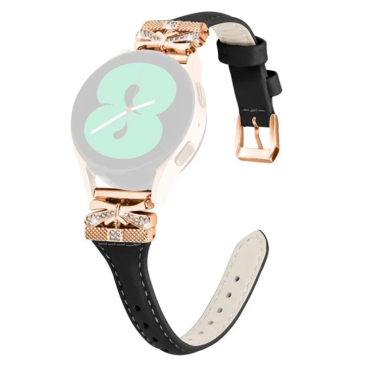 Rose Gold Buckle 20mm Strap for Samsung Galaxy Watch3 41mm  /  Watch4  /  Watch5  /  Watch4 Classic  /  Watch4 Active  /  Watch5 Active Watch Band