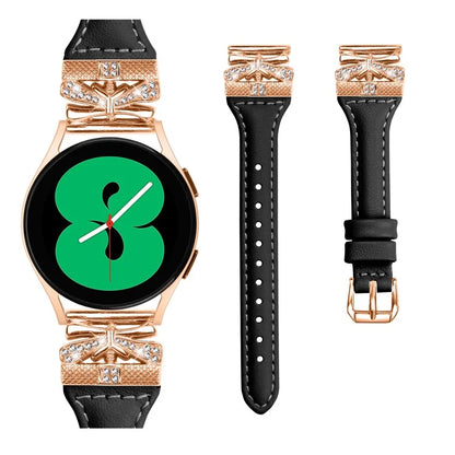Rose Gold Buckle 20mm Strap for Samsung Galaxy Watch3 41mm  /  Watch4  /  Watch5  /  Watch4 Classic  /  Watch4 Active  /  Watch5 Active Watch Band