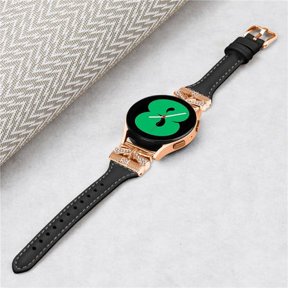 Rose Gold Buckle 20mm Strap for Samsung Galaxy Watch3 41mm  /  Watch4  /  Watch5  /  Watch4 Classic  /  Watch4 Active  /  Watch5 Active Watch Band