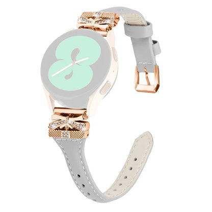 Rose Gold Buckle 20mm Strap for Samsung Galaxy Watch3 41mm  /  Watch4  /  Watch5  /  Watch4 Classic  /  Watch4 Active  /  Watch5 Active Watch Band