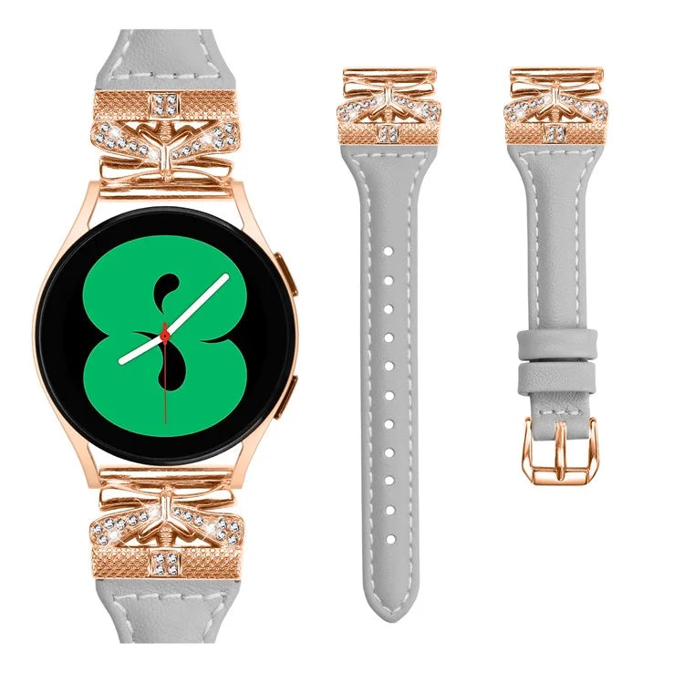 Rose Gold Buckle 20mm Strap for Samsung Galaxy Watch3 41mm  /  Watch4  /  Watch5  /  Watch4 Classic  /  Watch4 Active  /  Watch5 Active Watch Band
