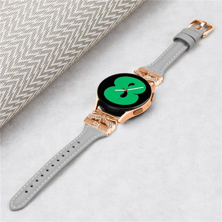 Rose Gold Buckle 20mm Strap for Samsung Galaxy Watch3 41mm  /  Watch4  /  Watch5  /  Watch4 Classic  /  Watch4 Active  /  Watch5 Active Watch Band