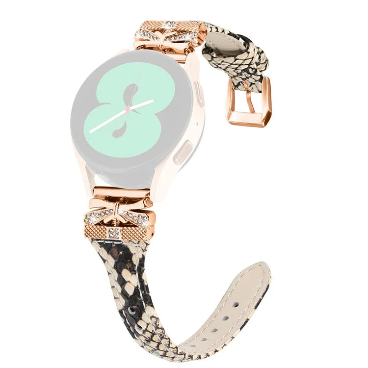 Rose Gold Buckle 20mm Strap for Samsung Galaxy Watch3 41mm  /  Watch4  /  Watch5  /  Watch4 Classic  /  Watch4 Active  /  Watch5 Active Watch Band