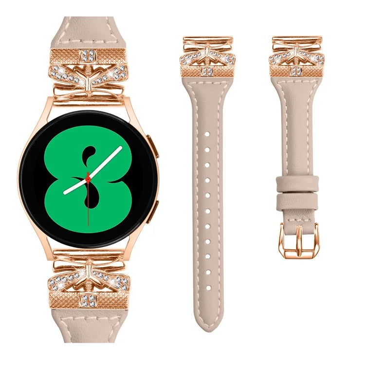 Rose Gold Buckle 20mm Strap for Samsung Galaxy Watch3 41mm  /  Watch4  /  Watch5  /  Watch4 Classic  /  Watch4 Active  /  Watch5 Active Watch Band