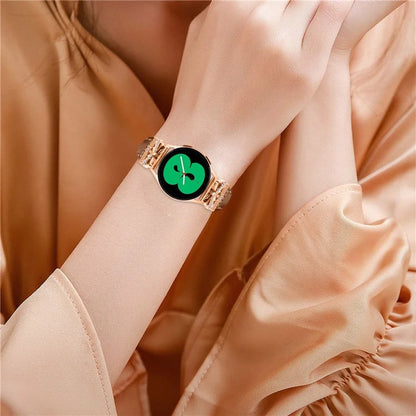 Rose Gold Buckle 20mm Strap for Samsung Galaxy Watch3 41mm  /  Watch4  /  Watch5  /  Watch4 Classic  /  Watch4 Active  /  Watch5 Active Watch Band