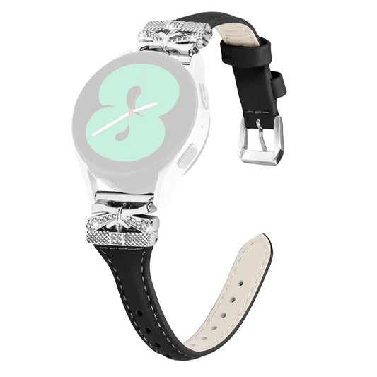 Silver Buckle 20mm Watchband for Samsung Galaxy Watch3 41mm  /  Watch4  /  Watch5  /  Watch4 Classic  /  Watch4 Active  /  Watch5 Active