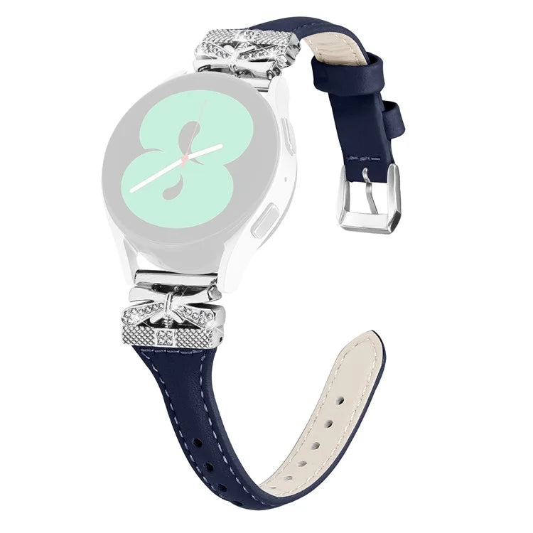 Silver Buckle 20mm Watchband for Samsung Galaxy Watch3 41mm  /  Watch4  /  Watch5  /  Watch4 Classic  /  Watch4 Active  /  Watch5 Active