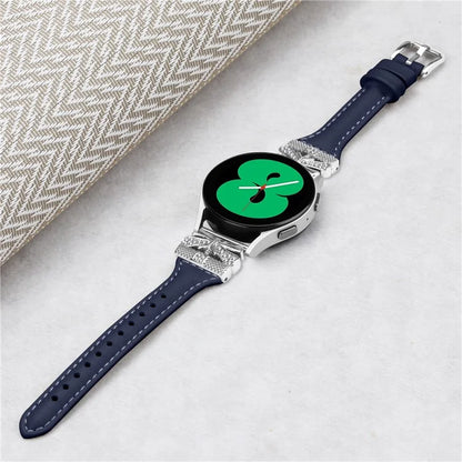 Silver Buckle 20mm Watchband for Samsung Galaxy Watch3 41mm  /  Watch4  /  Watch5  /  Watch4 Classic  /  Watch4 Active  /  Watch5 Active