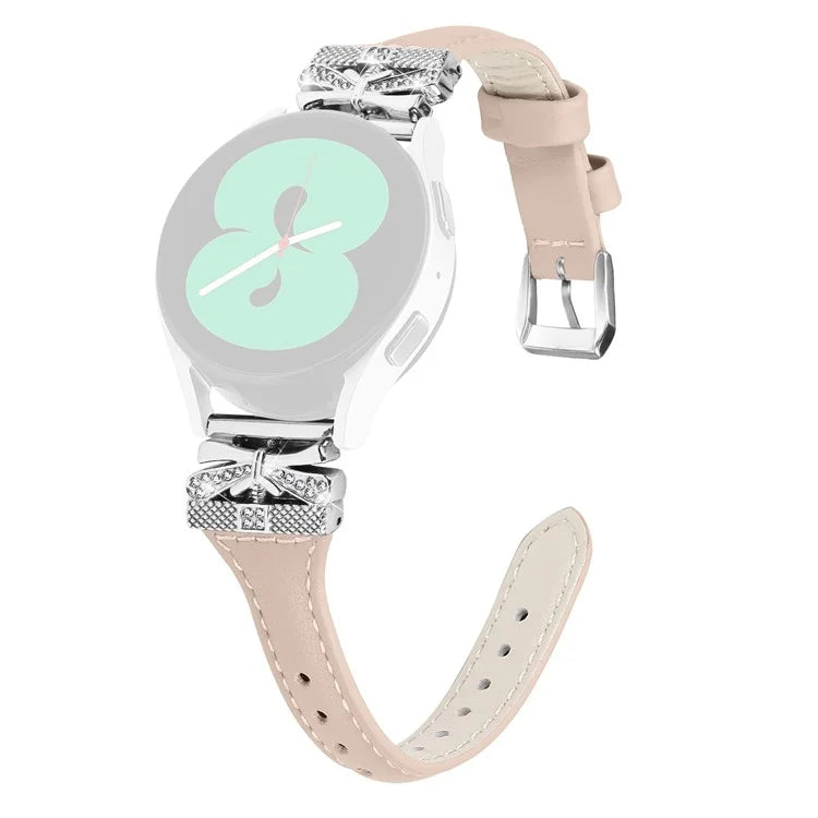 Silver Buckle 20mm Watchband for Samsung Galaxy Watch3 41mm  /  Watch4  /  Watch5  /  Watch4 Classic  /  Watch4 Active  /  Watch5 Active