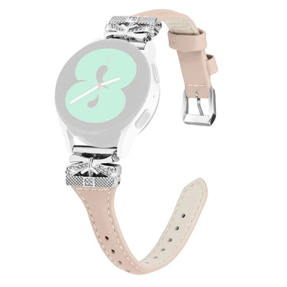 Silver Buckle 20mm Watchband for Samsung Galaxy Watch3 41mm  /  Watch4  /  Watch5  /  Watch4 Classic  /  Watch4 Active  /  Watch5 Active