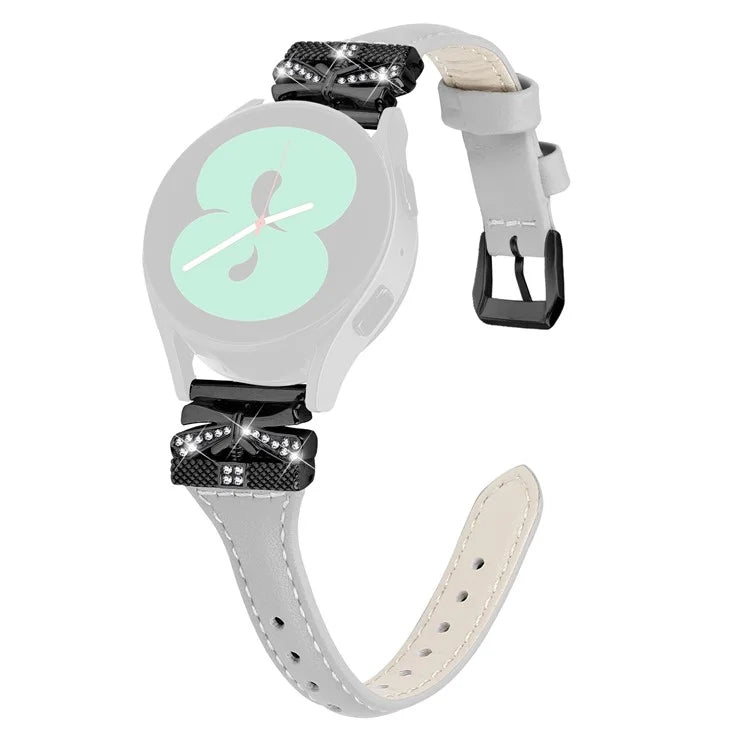 For Samsung Galaxy Watch3 41mm / Watch4 / Watch5 / Watch4 Classic / Watch4 Active / Watch5 Active Watchband Black Buckle 20mm