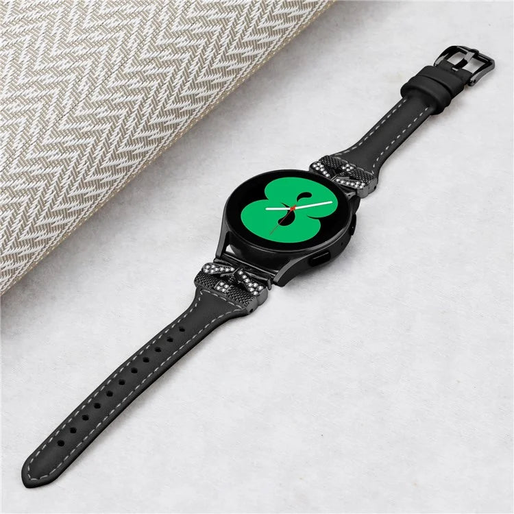 For Samsung Galaxy Watch3 41mm / Watch4 / Watch5 / Watch4 Classic / Watch4 Active / Watch5 Active Watchband Black Buckle 20mm