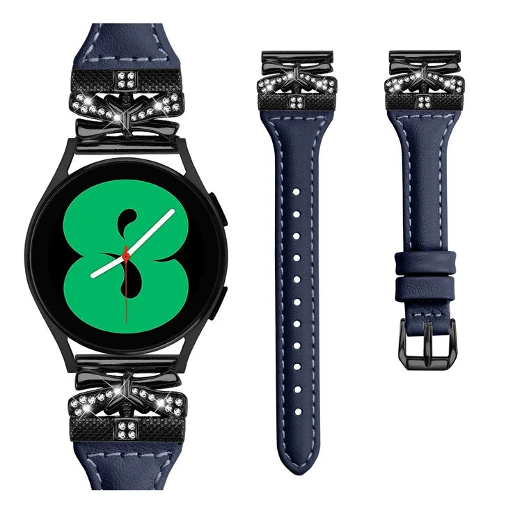 For Samsung Galaxy Watch3 41mm / Watch4 / Watch5 / Watch4 Classic / Watch4 Active / Watch5 Active Watchband Black Buckle 20mm