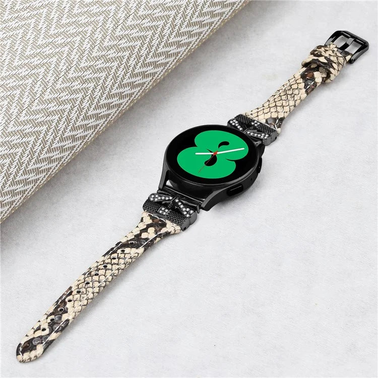 For Samsung Galaxy Watch3 41mm / Watch4 / Watch5 / Watch4 Classic / Watch4 Active / Watch5 Active Watchband Black Buckle 20mm
