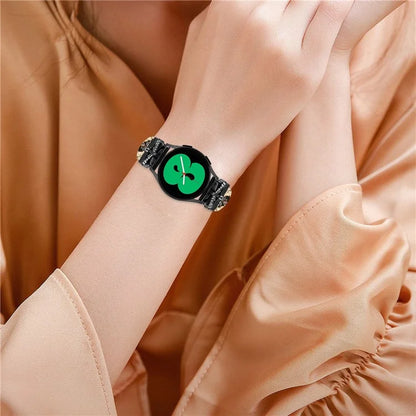 For Samsung Galaxy Watch3 41mm / Watch4 / Watch5 / Watch4 Classic / Watch4 Active / Watch5 Active Watchband Black Buckle 20mm