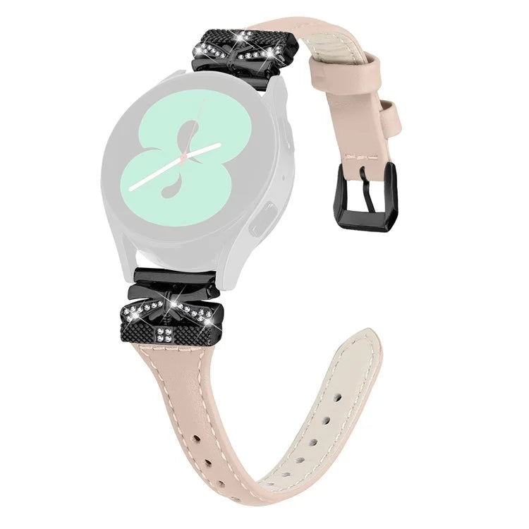 For Samsung Galaxy Watch3 41mm / Watch4 / Watch5 / Watch4 Classic / Watch4 Active / Watch5 Active Watchband Black Buckle 20mm