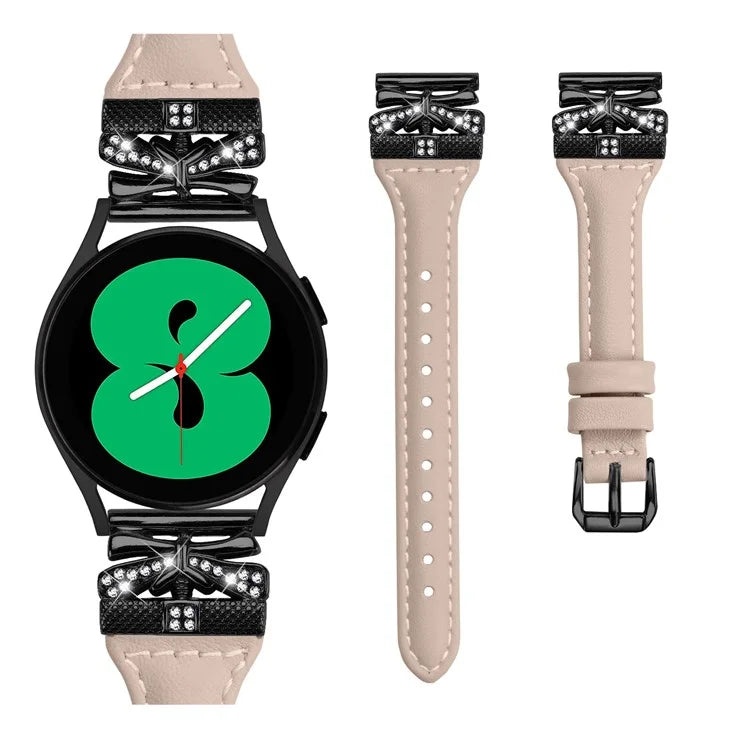 For Samsung Galaxy Watch3 41mm / Watch4 / Watch5 / Watch4 Classic / Watch4 Active / Watch5 Active Watchband Black Buckle 20mm