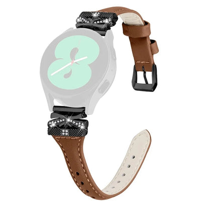 For Samsung Galaxy Watch3 41mm / Watch4 / Watch5 / Watch4 Classic / Watch4 Active / Watch5 Active Watchband Black Buckle 20mm