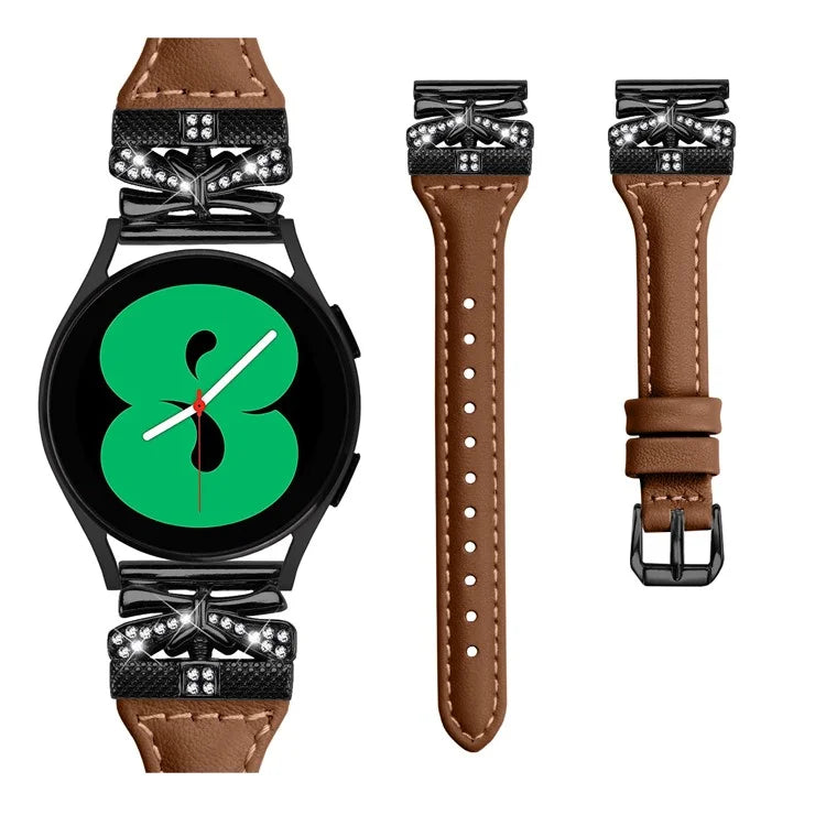 For Samsung Galaxy Watch3 41mm / Watch4 / Watch5 / Watch4 Classic / Watch4 Active / Watch5 Active Watchband Black Buckle 20mm