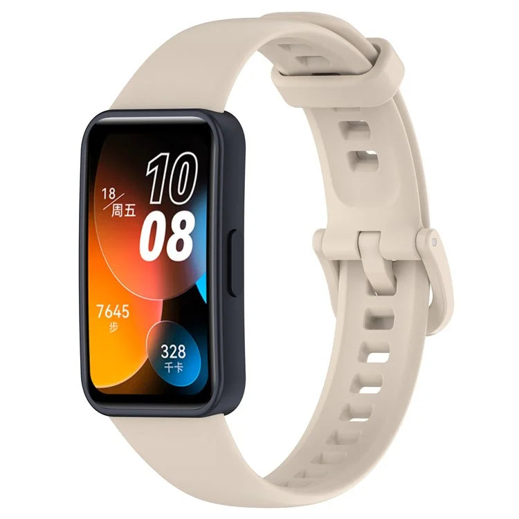 For Huawei Band 8 Silicone Strap Waterproof Soft Watch Band
