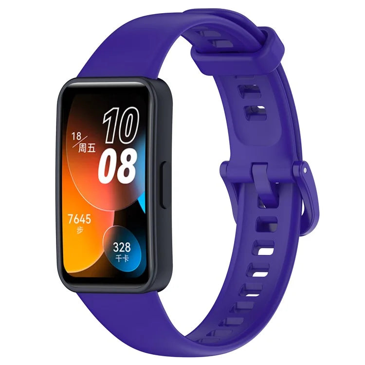 For Huawei Band 8 Silicone Strap Waterproof Soft Watch Band