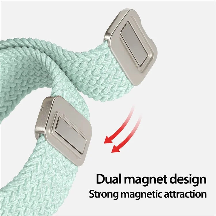 DUX DUCIS Watch Strap for Apple Watch Series 10 42mm / 9 8 7 41mm / SE (2023) SE (2022) SE 6 5 4 40mm / 3 2 1 38mm Nylon Watch Strap - Soft Mint