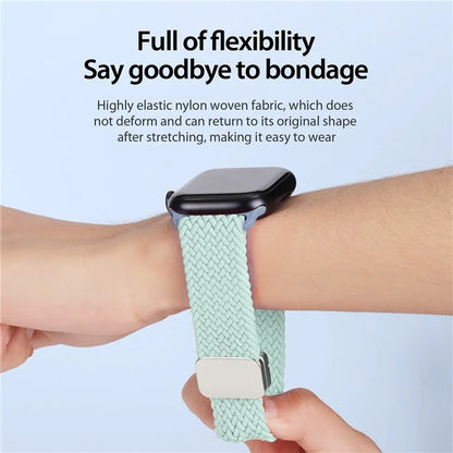 DUX DUCIS Watch Strap for Apple Watch Series 10 42mm / 9 8 7 41mm / SE (2023) SE (2022) SE 6 5 4 40mm / 3 2 1 38mm Nylon Watch Strap - Soft Mint