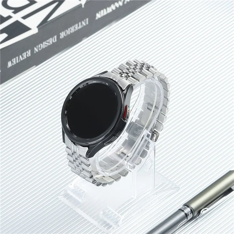 For Samsung Galaxy Watch6 / Watch6 Classic / Watch 5 / Watch 5 Pro / Watch 5 Active / Watch4 / Watch4 Classic / Watch4 Active Stainless Steel Watch Band